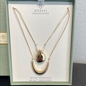 Atterri | Stackable Gold Tone  Necklace Set ✨